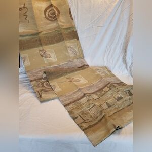 NEW IN PACK Dan River Vintage Abstract Patterned Curtains Set Of 2 Panels 41x86"